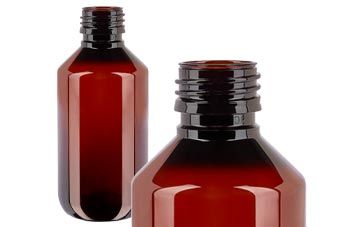 Flacons médicaux en PET brun sans bouchon