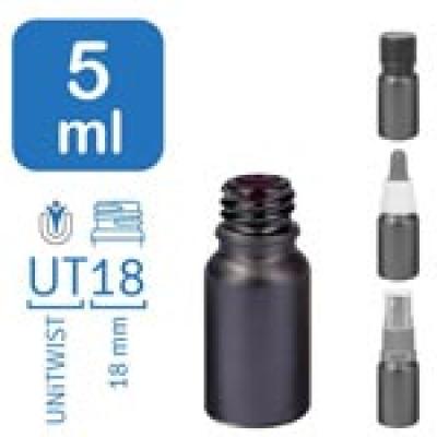 Flacons de pharmacie BlackLine 5ml UT18