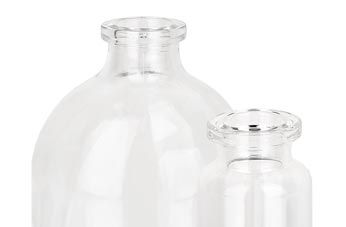 Flacons d'injection en verre clair 5 à 100 ml