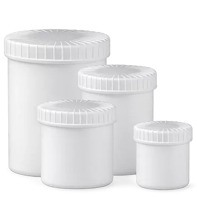 Boîtes à vis blanches avec couvercle rainuré