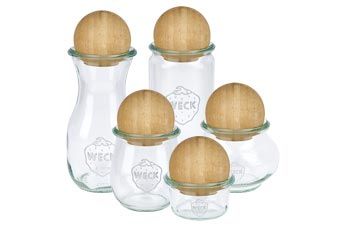 pots avec boule en bois