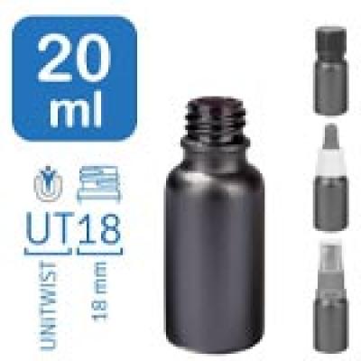Flacons de pharmacie BlackLine 20ml UT18