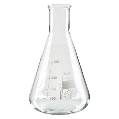 Erlenmeyers à col étroit en borosilicate, gradués