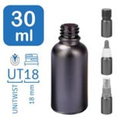 Flacons de pharmacie BlackLine 30ml UT18
