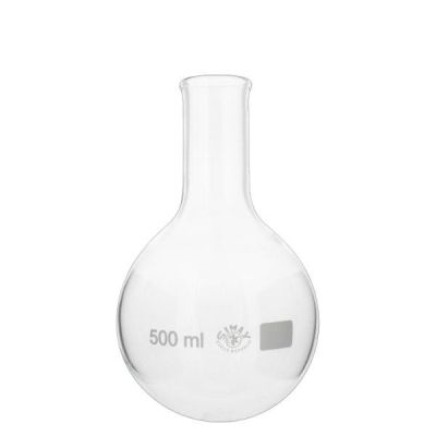 Ballon rond à col étroit en borosilicate résistant à la chaleur