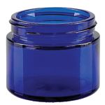 Pots en verre bleu sans couvercle