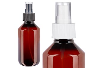 Flacons médicaux en PET brun avec bouchon spray