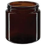 Pots en verre brun sans couvercle